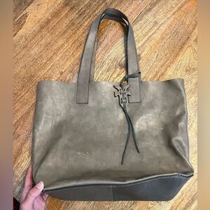 Classic Frye Leather Tote Bag ( Stone color)